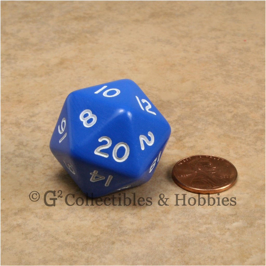 D20 Jumbo 30mm Opaque Blue