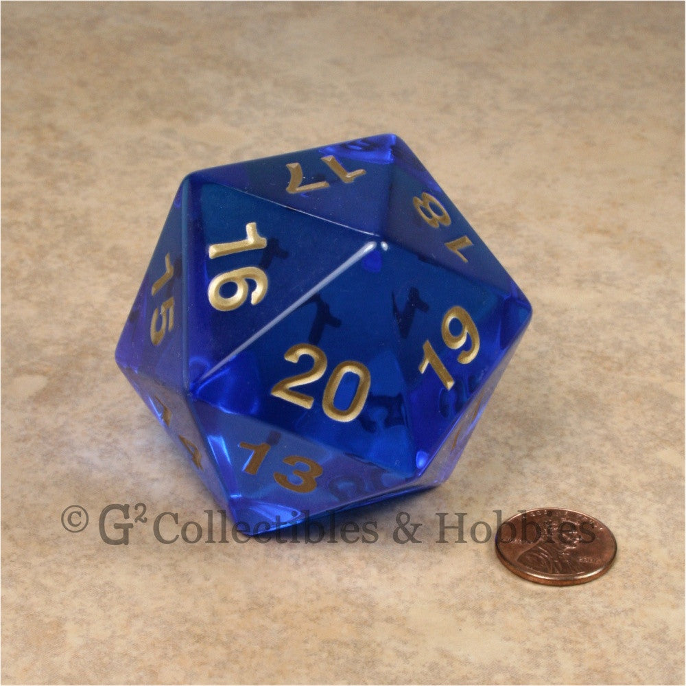 D20 Giant 55mm Transparent Sapphire