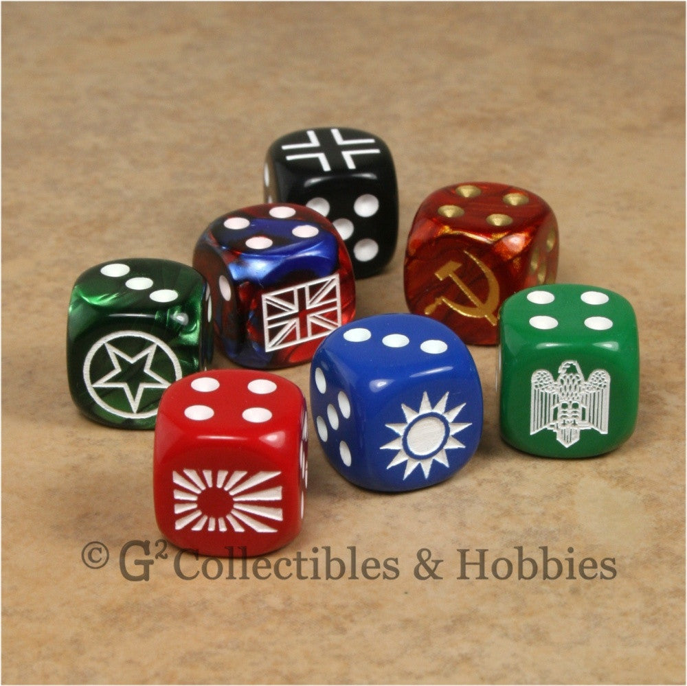 Axis & Allies 7pc Dice Set