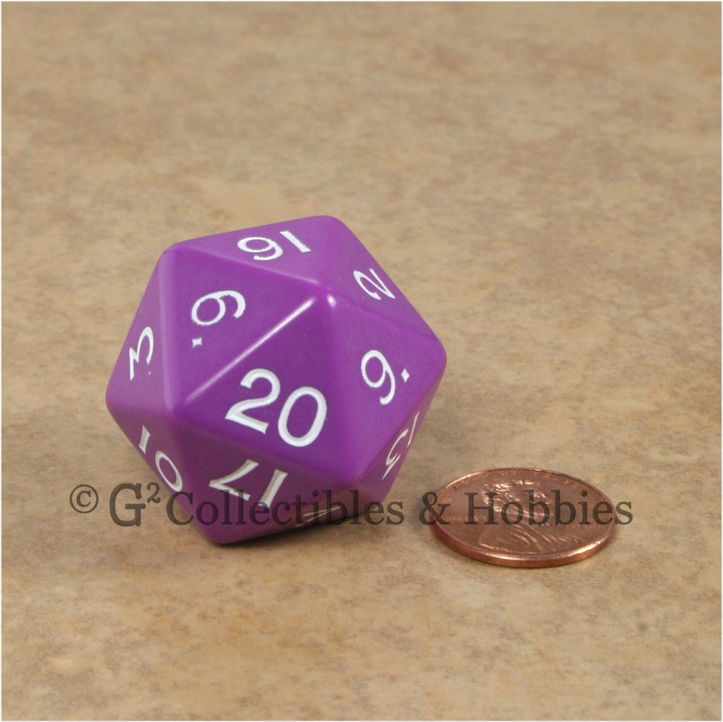 D20 Jumbo 30mm Opaque Purple - New Number Design