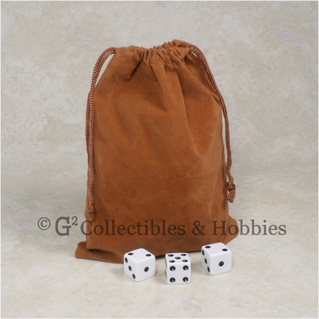 Dice Bag: Large Brown Velveteen