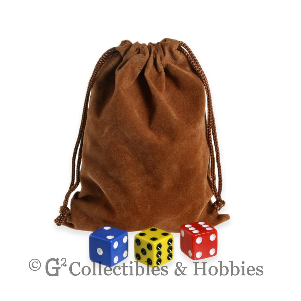 Dice Bag: Medium Brown Velveteen