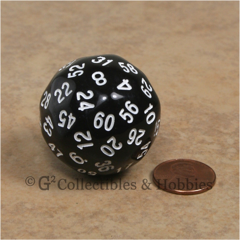 D60 Black Sixty Sided Die