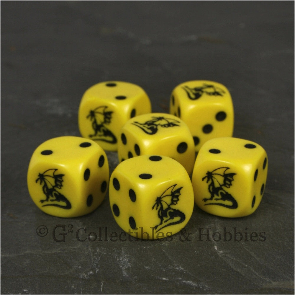 Dragon Dice 6pc Set - Yellow