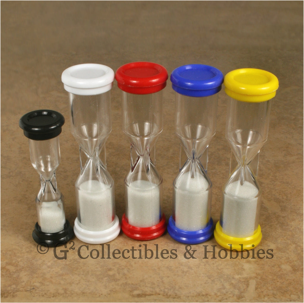 Sand Timer: Set of 5 (30 sec, 90 sec, 1 min, 2 min, and 3 min)