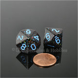 D10 Speckled Blue Star with Blue Numbers 10pc Dice Set