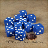D6 16mm Opaque Blue with White Pips 200pc Bulk Set
