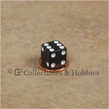 D6 12mm Opaque Black 20pc Dice & Bag Set