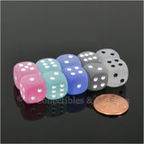 D6 12mm Frosted 10pc Dice Set - 5 Colors