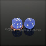 D6 12mm Frosted 10pc Dice Set - Red & Blue