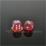 D6 12mm Frosted 10pc Dice Set - Smoke & Red