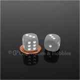 D6 12mm Frosted 10pc Dice Set - Smoke & Clear