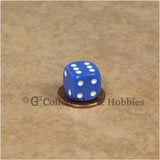 D6 12mm Rounded Edge Blue with White Pips 10pc Dice Set