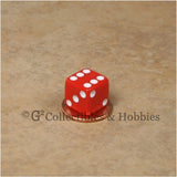 D6 12mm Opaque Red with White Pips 10pc Dice Set