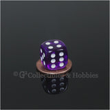 D6 12mm Transparent Purple with White Pips 10pc Dice Set