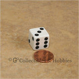 D6 16mm Opaque White with Black Pips 200pc Bulk Set