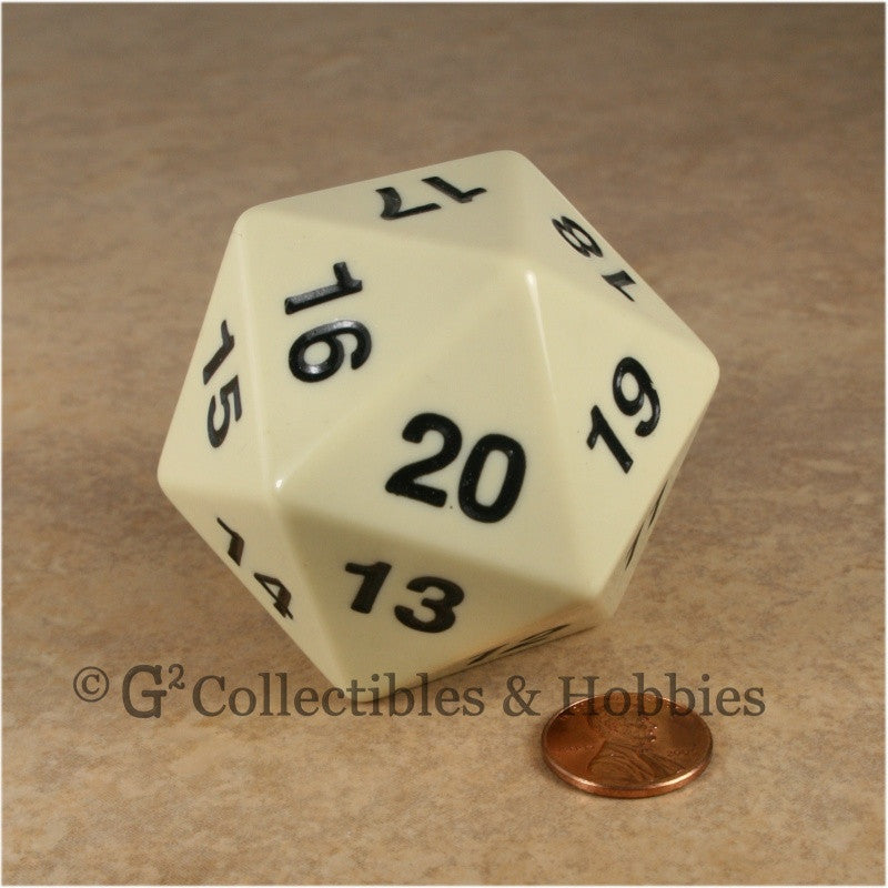 D20 Giant 55mm Opaque Ivory
