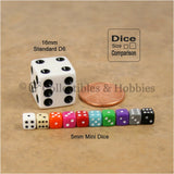 D6 5mm Deluxe Rounded Edge 30pc MINI Dice Set - Opaque Sky Blue
