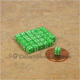 D6 5mm Deluxe Rounded Edge 30pc MINI Dice Set - Opaque Green