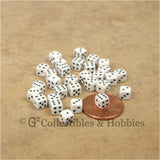 D6 5mm Deluxe Rounded Edge 30pc MINI Dice Set - Opaque White