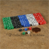 D6 5mm 200pc Squared Edge MINI Dice Set - Opaque 5 Colors