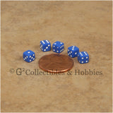 D6 5mm 50pc Squared Edge MINI Dice Set - Opaque Blue