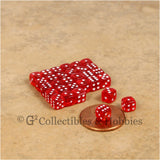 D6 5mm Deluxe Rounded Edge 30pc MINI Dice Set - Transparent Red