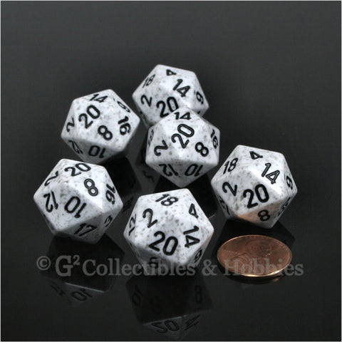 D20 RPG Dice Set : Arctic Camo 6pc