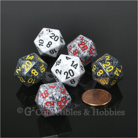 D20 RPG Dice Set : Specked 6pc