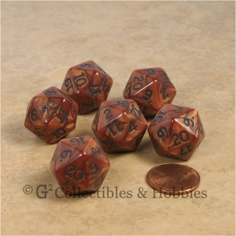 D20 RPG Dice Set : Olympic Bronze 6pc