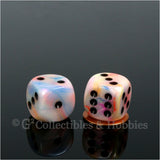 D6 16mm Festive Circus with Black Pips 6pc Dice Set