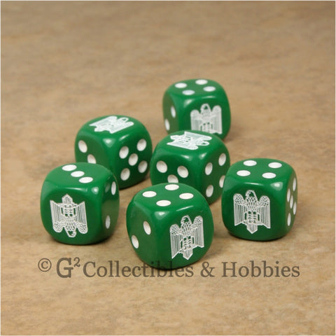 WWII Axis & Allies 6pc Dice Set - Italian Army Eagle Fasces