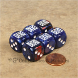 WWII Axis & Allies 6pc Dice Set - British Union Jack (Blue Gemini w/some Red)