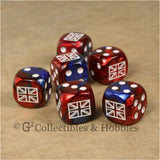 WWII Axis & Allies 6pc Dice Set - British Union Jack