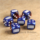 US American Flag Dice - Set of 6 Blue Gemini w/some Red