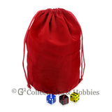 Dice Bag: Extra Large Red Velveteen