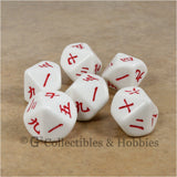 D10 Japanese KANJI Large 20mm Dice Set - Set of 6