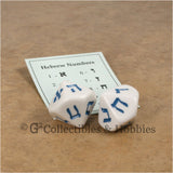 D10 Hebrew Numbers Large 20mm Dice Pair