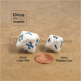 D10 Hebrew Numbers Large 20mm Dice Pair