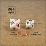 D10 Japanese KANJI Large 20mm Dice Set - Set of 6