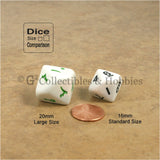 D10 Arabic Indic Numbers Large 20mm Dice Set - Set of 6