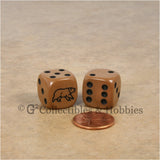 Bear 6pc Dice Set - Brown