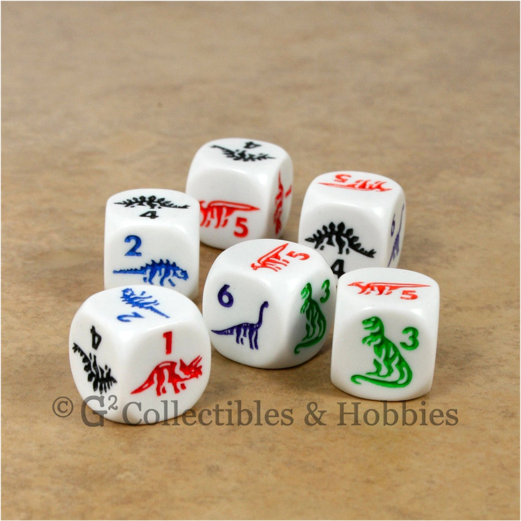 Dinosaur 6pc Dice Set