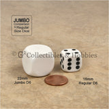 D6 22mm Blank White Rounded Edge 6pc Dice Set