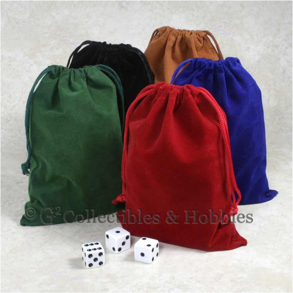 Dice Bag: Large Velveteen - 5pc Set