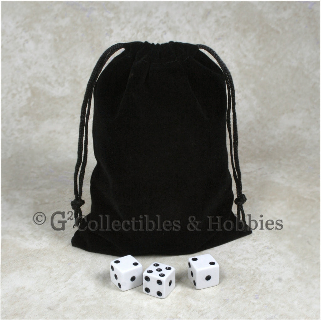 Dice Bag: Large Black Velveteen