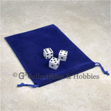 Dice Bag: Large Blue Velveteen