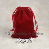 Dice Bag: Large Red Velveteen