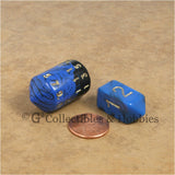 RPG Dice Set Crystal Oblivion Black / Blue with Gold 7pc