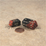 RPG Dice Set Crystal Oblivion Black / Orange with Gold 7pc